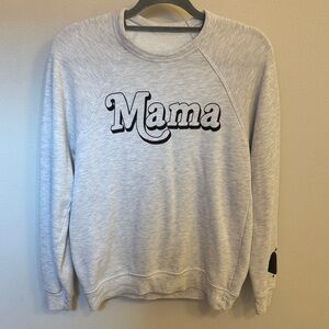 Mama Graphic Crewneck Sweatshirt - Light Gray